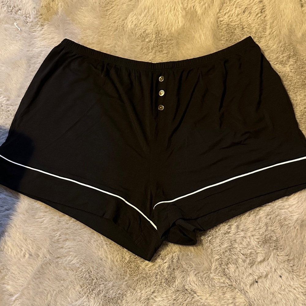 GAP Black Pajama Shorts with White Trim